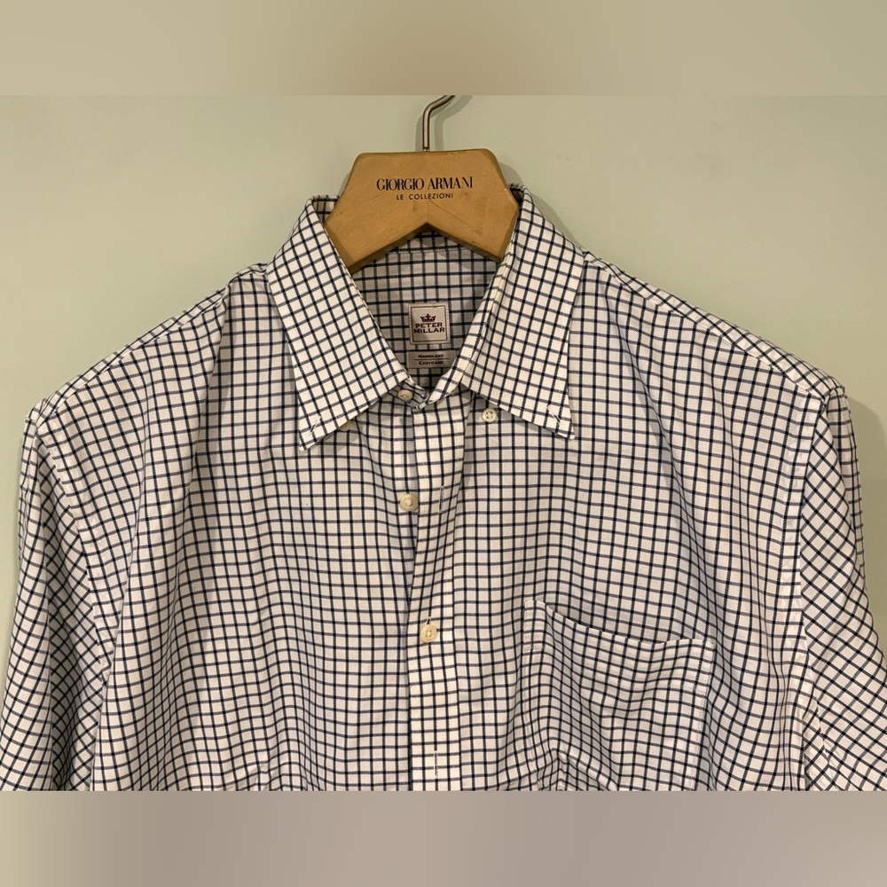 Peter Millar Windowpane Check Button down